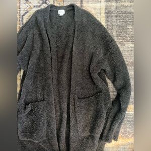 Cozy Feather Yarn Cardigan Stars Above - Grey